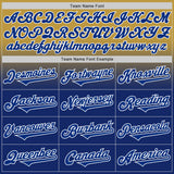 Custom Old Gold Royal-White Authentic Fade Fashion Baseball Jersey