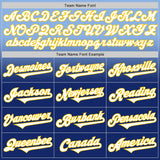 Custom Light Blue White Royal-Yellow Authentic Fade Fashion Baseball Jersey