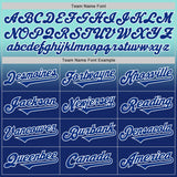 Custom Ice Blue Royal-White Authentic Fade Fashion Baseball Jersey
