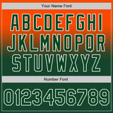 Custom Orange Green-White Authentic Fade Fashion Baseball Jersey