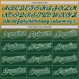 Custom Old Gold Green-White Authentic Fade Fashion Baseball Jersey