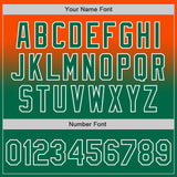 Custom Orange Kelly Green-White Authentic Fade Fashion Baseball Jersey