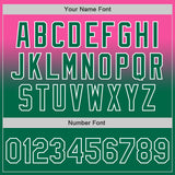 Custom Pink Kelly Green-White Authentic Fade Fashion Baseball Jersey