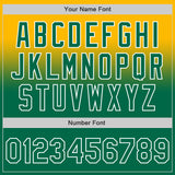 Custom Gold Kelly Green-White Authentic Fade Fashion Baseball Jersey
