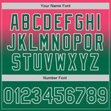 Custom Neon Pink Kelly Green-White Authentic Fade Fashion Baseball Jersey