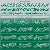 Custom Silver Kelly Green-White Authentic Fade Fashion Baseball Jersey