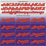 Custom White Orange-Purple Authentic Fade Fashion Baseball Jersey