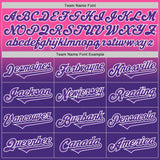 Custom Pink Purple-White Authentic Fade Fashion Baseball Jersey