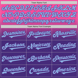 Custom Pink Light Blue-Purple Authentic Fade Fashion Baseball Jersey