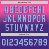 Custom Pink Light Blue-Purple Authentic Fade Fashion Baseball Jersey