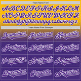 Custom Gold Purple-White Authentic Fade Fashion Baseball Jersey