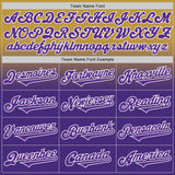 Custom Old Gold Purple-White Authentic Fade Fashion Baseball Jersey