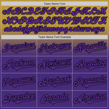 Custom Old Gold Purple-Black Authentic Fade Fashion Baseball Jersey