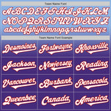 Custom Light Blue White Purple-Red Authentic Fade Fashion Baseball Jersey