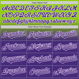 Custom Neon Green Purple-White Authentic Fade Fashion Baseball Jersey