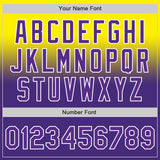 Custom Light Yellow Purple-White Authentic Fade Fashion Baseball Jersey