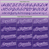 Custom Light Purple Purple-White Authentic Fade Fashion Baseball Jersey