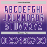 Custom Light Pink Purple-White Authentic Fade Fashion Baseball Jersey