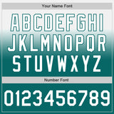 Custom White Teal Authentic Fade Fashion Baseball Jersey