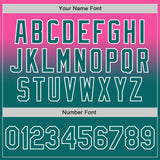 Custom Pink Teal-White Authentic Fade Fashion Baseball Jersey