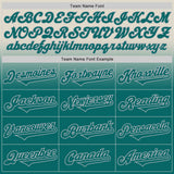 Custom Cream Teal-Gray Authentic Fade Fashion Baseball Jersey