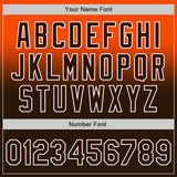 Custom Orange Brown-White Authentic Fade Fashion Baseball Jersey
