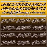 Custom Gold Brown-White Authentic Fade Fashion Baseball Jersey