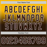 Custom Gold Brown-White Authentic Fade Fashion Baseball Jersey