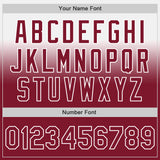Custom White Crimson Authentic Fade Fashion Baseball Jersey