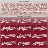 Custom Cream Crimson Authentic Fade Fashion Baseball Jersey