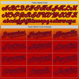 Custom Gold Red-Navy Authentic Fade Fashion Baseball Jersey