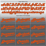 Custom White Orange-Steel Gray Authentic Fade Fashion Baseball Jersey