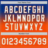 Custom Royal White-Orange Authentic Fade Fashion Baseball Jersey