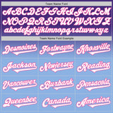 Custom Purple White Light Blue-Pink Authentic Fade Fashion Baseball Jersey