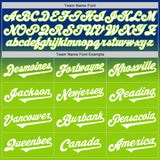 Custom Royal White-Neon Green Authentic Fade Fashion Baseball Jersey