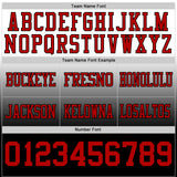 Custom White Red-Black Authentic Fade Fashion Football Jersey