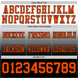 Custom White Orange-Black Authentic Fade Fashion Football Jersey