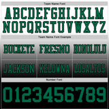 Custom White Kelly Green-Black Authentic Fade Fashion Football Jersey