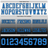 Custom White Powder Blue-Black Authentic Fade Fashion Football Jersey