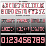 Custom White Medium Pink-Black Authentic Fade Fashion Football Jersey