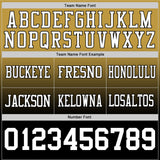 Custom Old Gold White-Black Authentic Fade Fashion Football Jersey