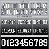Custom Gray White-Black Authentic Fade Fashion Football Jersey
