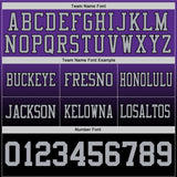 Custom Purple Gray-Black Authentic Fade Fashion Football Jersey
