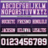 Custom Purple White Black-Pink Authentic Fade Fashion Football Jersey