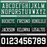 Custom Kelly Green White-Black Authentic Fade Fashion Football Jersey