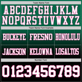 Custom Kelly Green White Black-Pink Authentic Fade Fashion Football Jersey