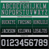 Custom Kelly Green Gray-Black Authentic Fade Fashion Football Jersey