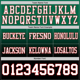 Custom Kelly Green White Black-Red Authentic Fade Fashion Football Jersey