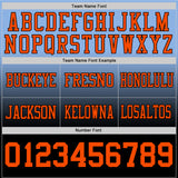 Custom Light Blue Orange-Black Authentic Fade Fashion Football Jersey