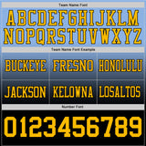 Custom Light Blue Gold-Black Authentic Fade Fashion Football Jersey